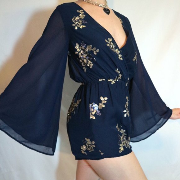 Tobi Sequined and Embroidered Romper - Picture 3 of 4